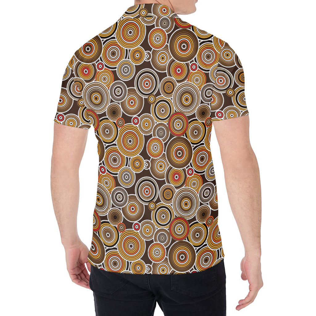 Aboriginal Art Dot Pattern Print Men's Shirt