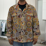 Aboriginal Art Dot Pattern Print Men's Shirt Jacket