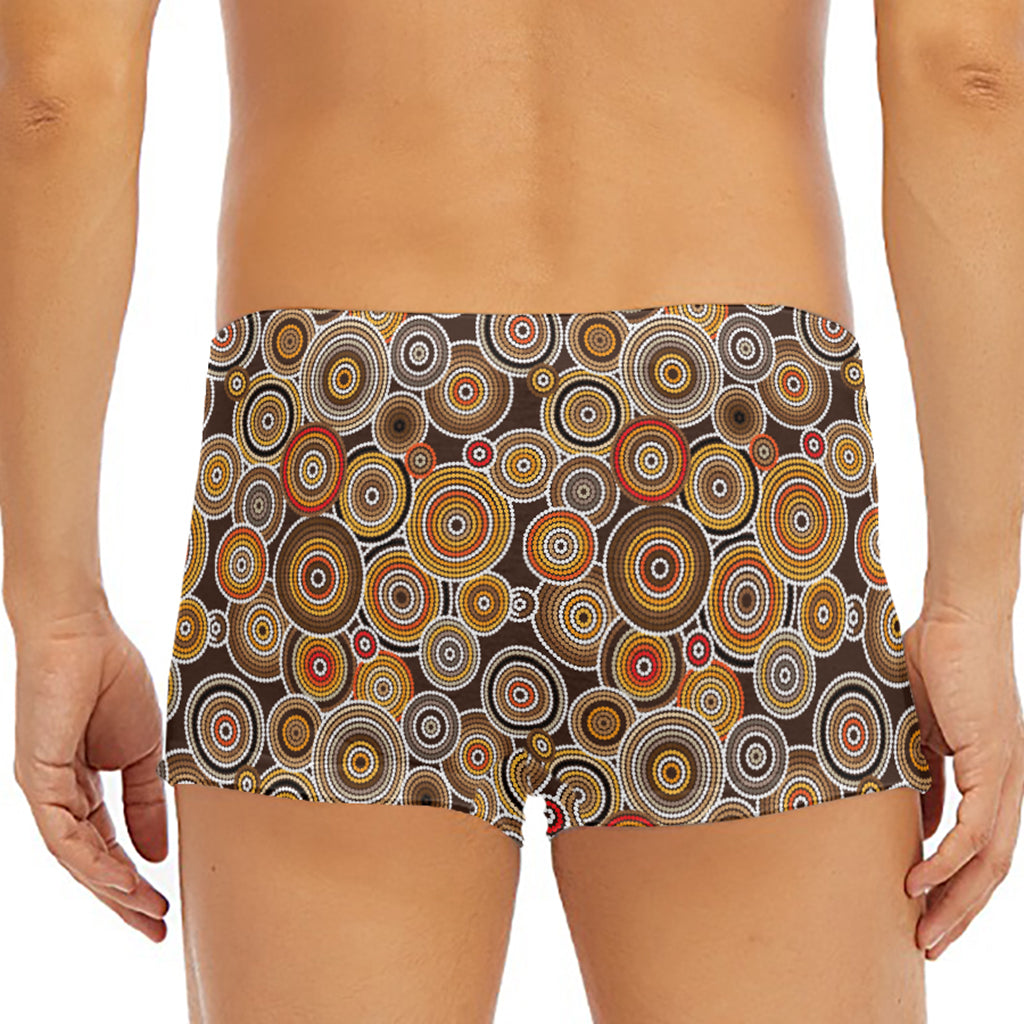 Aboriginal Art Dot Pattern Print Men's Short Boxer Briefs