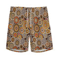 Aboriginal Art Dot Pattern Print Men's Athletic Shorts