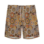 Aboriginal Art Dot Pattern Print Men's Sports Shorts