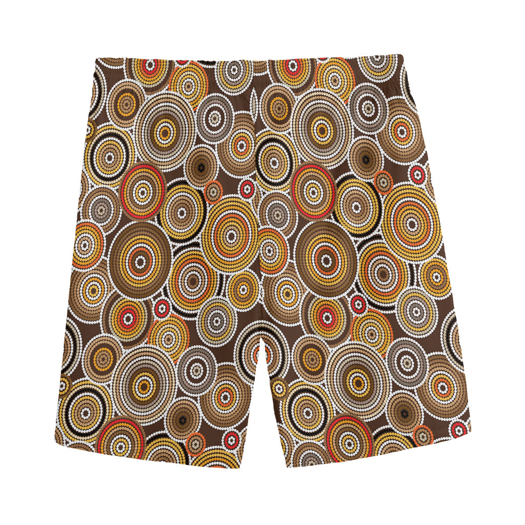 Aboriginal Art Dot Pattern Print Men's Sports Shorts