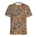 Aboriginal Art Dot Pattern Print Men's Athletic T-Shirt