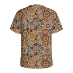 Aboriginal Art Dot Pattern Print Men's Sports T-Shirt