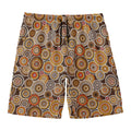 Aboriginal Art Dot Pattern Print Men's Swim Trunks