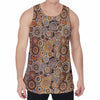 Aboriginal Art Dot Pattern Print Men's Velvet Tank Top