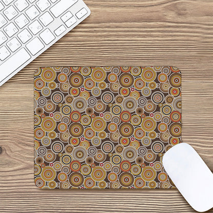 Aboriginal Art Dot Pattern Print Mouse Pad