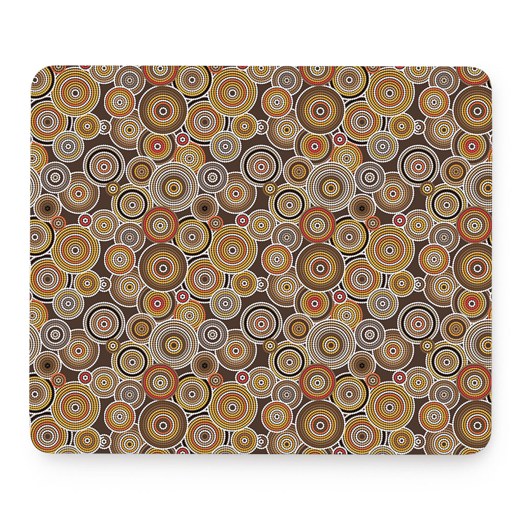 Aboriginal Art Dot Pattern Print Mouse Pad