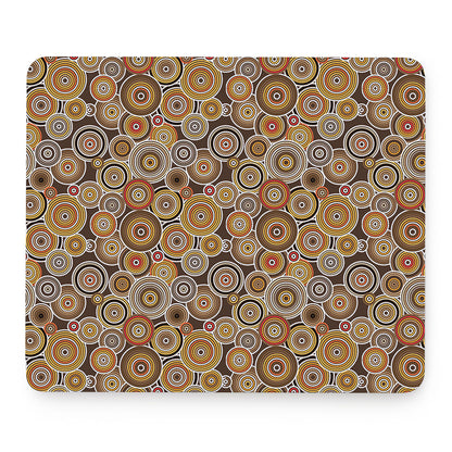 Aboriginal Art Dot Pattern Print Mouse Pad