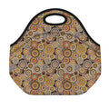 Aboriginal Art Dot Pattern Print Neoprene Lunch Bag