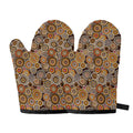 Aboriginal Art Dot Pattern Print Oven Mitts