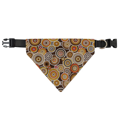 Aboriginal Art Dot Pattern Print Over The Collar Dog Bandana