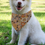 Aboriginal Art Dot Pattern Print Over The Collar Dog Bandana