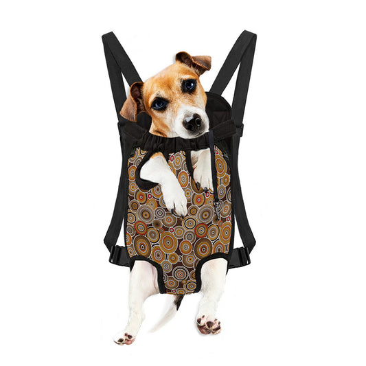 Aboriginal Art Dot Pattern Print Pet Carrier Backpack