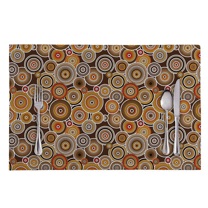Aboriginal Art Dot Pattern Print Placemat
