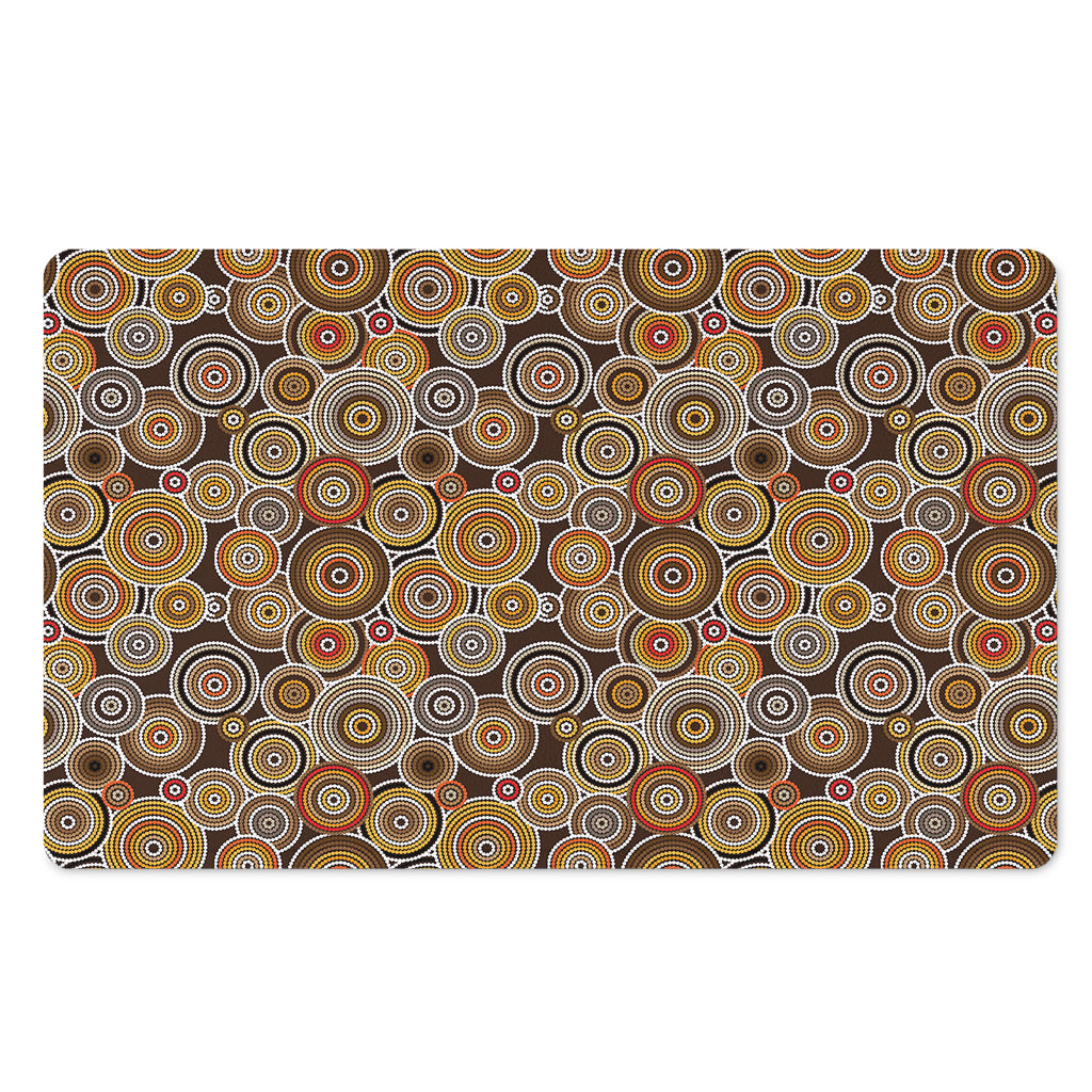 Aboriginal Art Dot Pattern Print Polyester Doormat