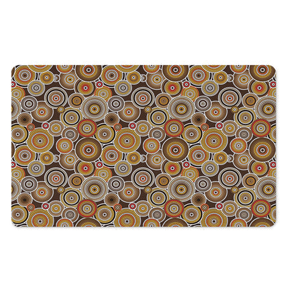 Aboriginal Art Dot Pattern Print Polyester Doormat