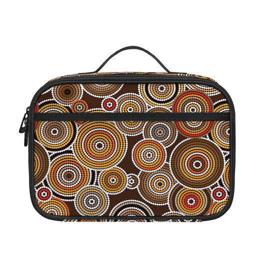Aboriginal Art Dot Pattern Print Portable Lunch Bag