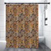 Aboriginal Art Dot Pattern Print Premium Shower Curtain