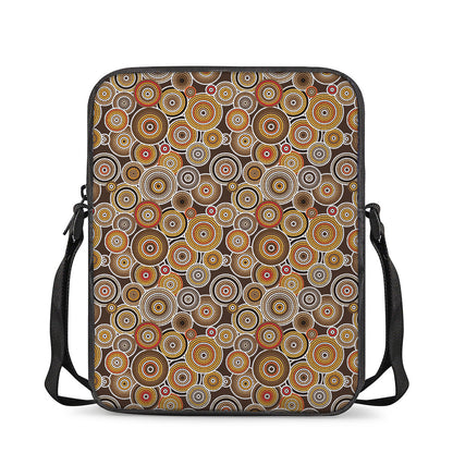 Aboriginal Art Dot Pattern Print Rectangular Crossbody Bag