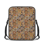 Aboriginal Art Dot Pattern Print Rectangular Crossbody Bag