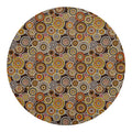 Aboriginal Art Dot Pattern Print Round Blanket