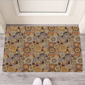 Aboriginal Art Dot Pattern Print Rubber Doormat