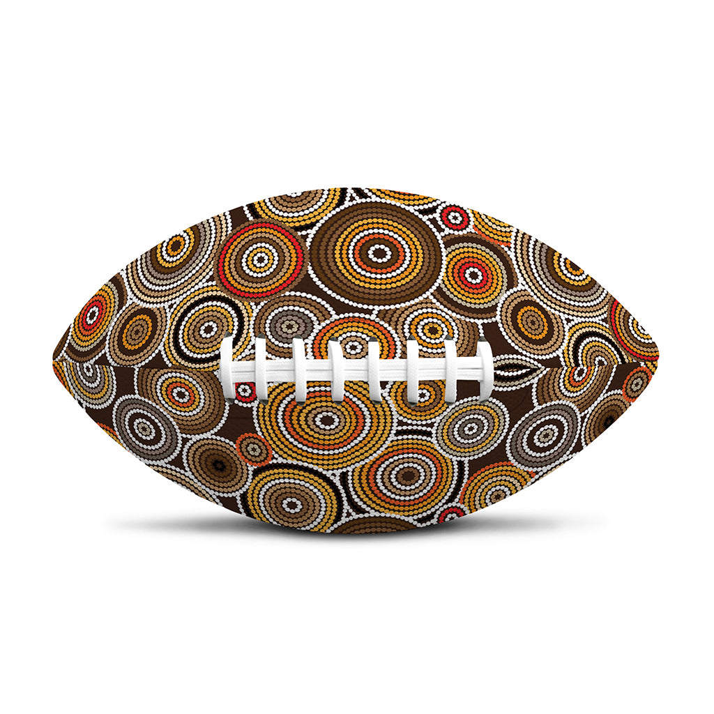Aboriginal Art Dot Pattern Print Rugby Ball