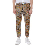 Aboriginal Art Dot Pattern Print Scuba Joggers