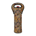 Aboriginal Art Dot Pattern Print Single Neoprene Wine Tote