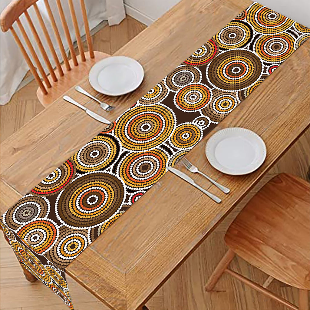 Aboriginal Art Dot Pattern Print Table Runner