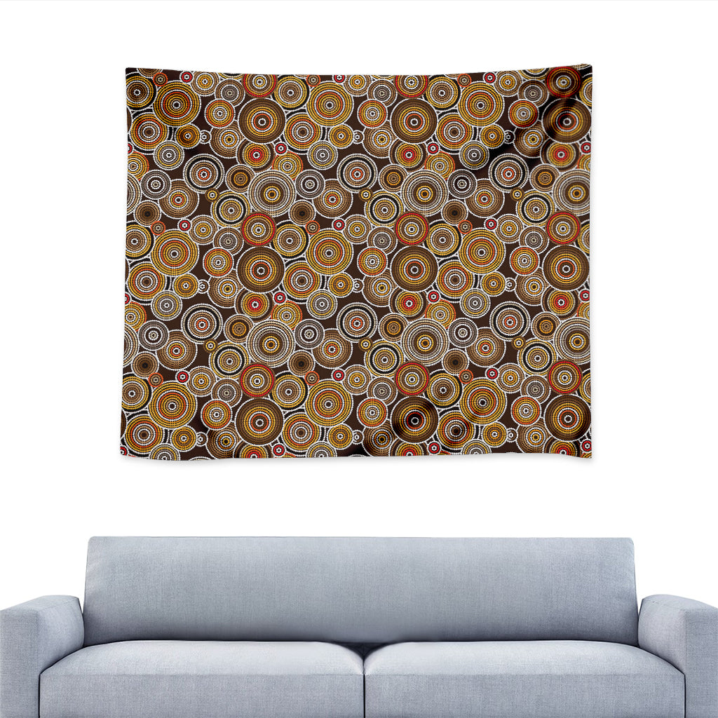 Aboriginal Art Dot Pattern Print Tapestry