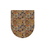 Aboriginal Art Dot Pattern Print Toilet Lid Cover