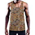 Aboriginal Art Dot Pattern Print Men's Workout Tank Top