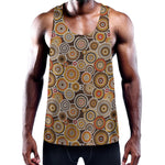 Aboriginal Art Dot Pattern Print Training Tank Top
