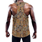 Aboriginal Art Dot Pattern Print Training Tank Top