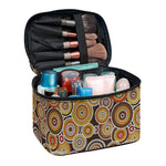 Aboriginal Art Dot Pattern Print Travel Makeup Bag