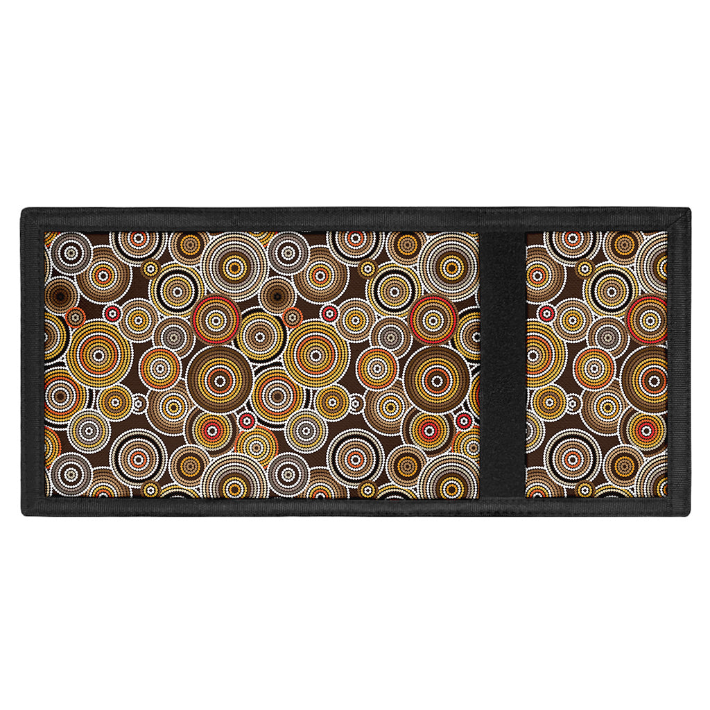 Aboriginal Art Dot Pattern Print Trifold Wallet