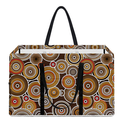 Aboriginal Art Dot Pattern Print Utility Tote Bag