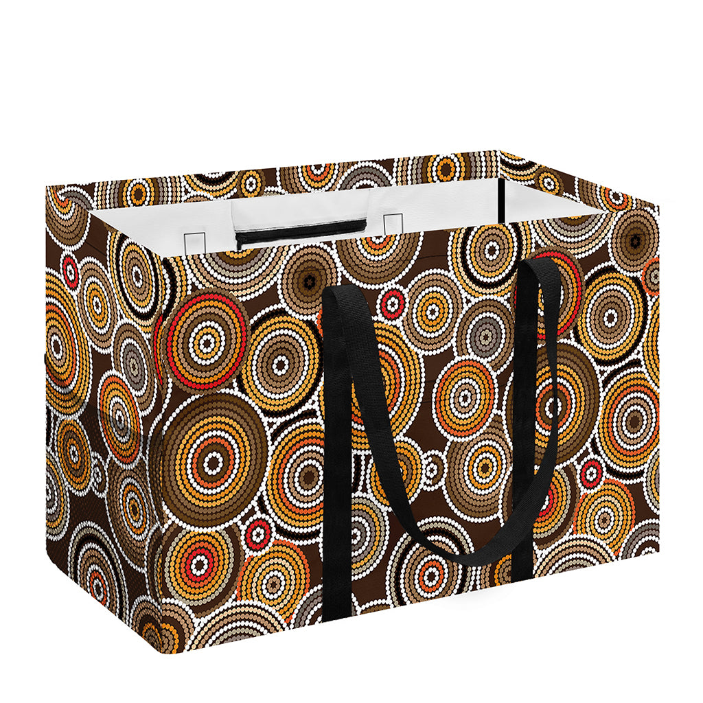 Aboriginal Art Dot Pattern Print Utility Tote Bag
