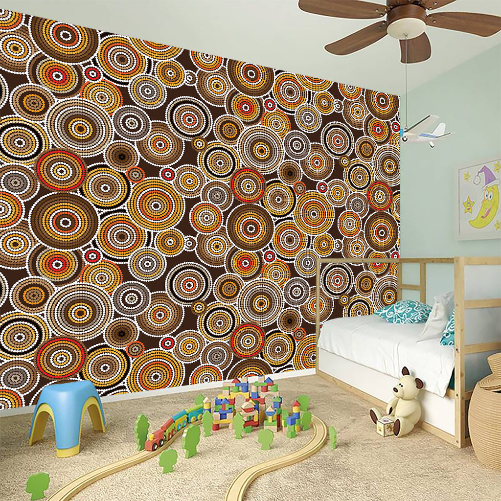 Aboriginal Art Dot Pattern Print Wall Sticker