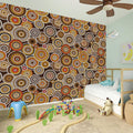 Aboriginal Art Dot Pattern Print Wall Sticker