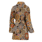 Aboriginal Art Dot Pattern Print Women's Bathrobe