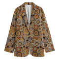 Aboriginal Art Dot Pattern Print Women's Blazer