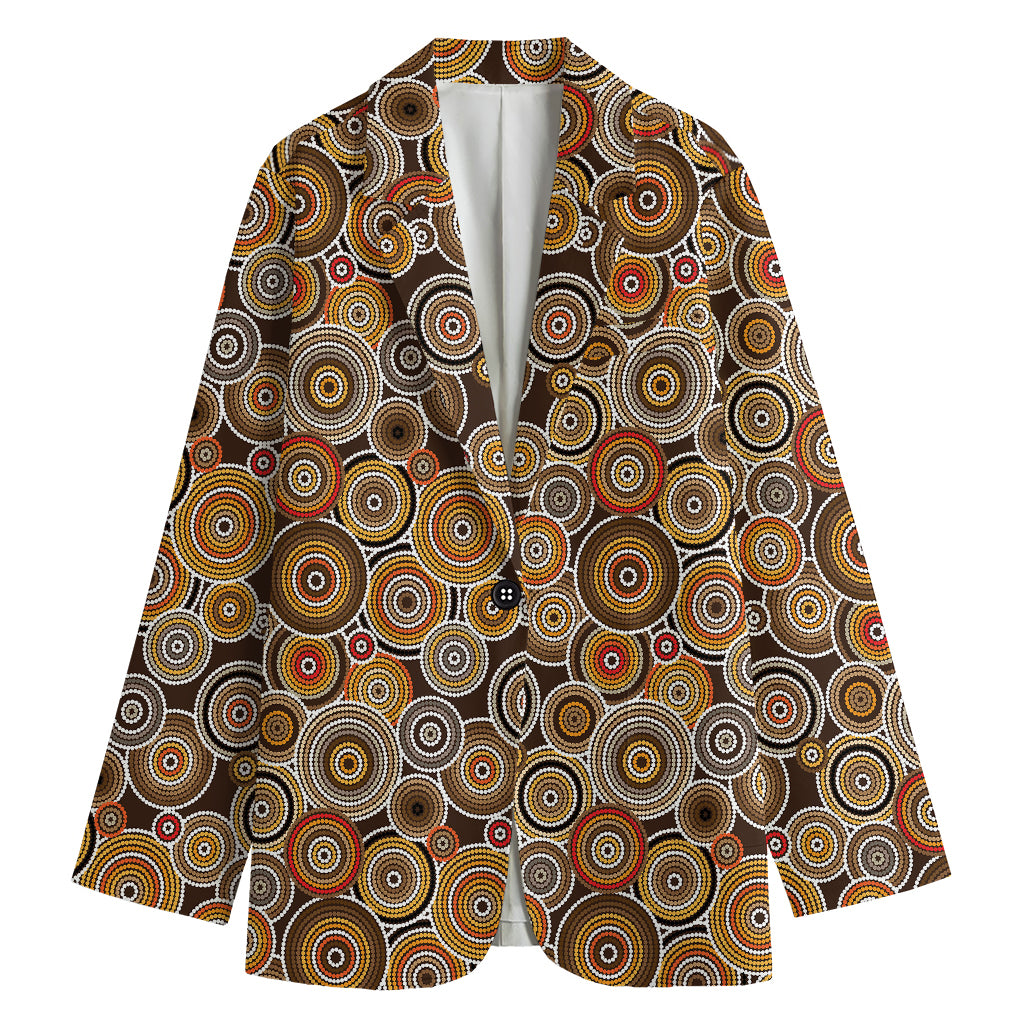 Aboriginal Art Dot Pattern Print Women's Blazer