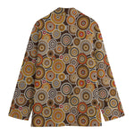 Aboriginal Art Dot Pattern Print Women's Cotton Blazer