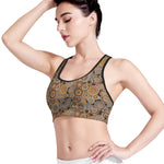 Aboriginal Art Dot Pattern Print Women's Sports Bra