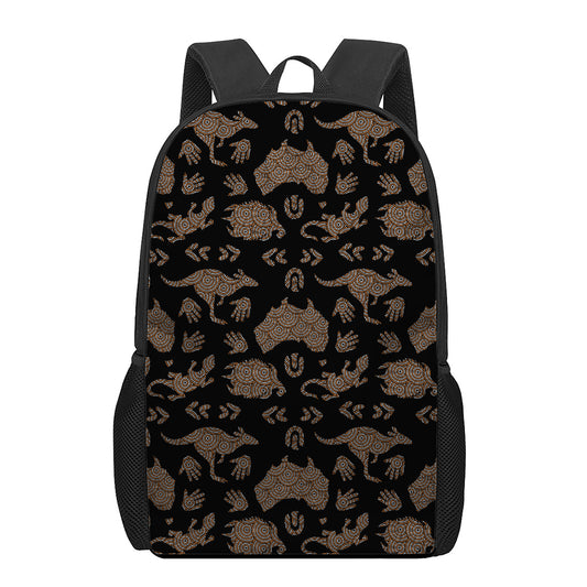 Aboriginal Australian Pattern Print 17 Inch Backpack