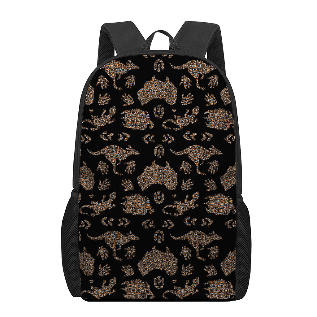 Aboriginal Australian Pattern Print 17 Inch Backpack