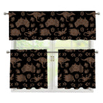 Aboriginal Australian Pattern Print 3 Piece Kitchen Curtains